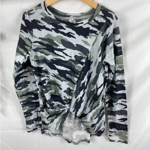 NWOT Z By Zella Girl's Camo Twist Bottom Long Sleeve Shirt S